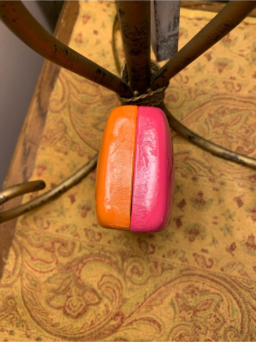 kate spade Pink and Orange Hard Sunglasses Case with Gold Logo - Picture 7 of 9